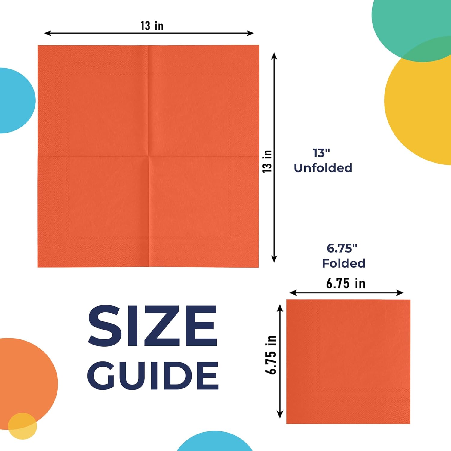 Party Solids Orange Paper Napkins Disposable Everyday 200 Pcs 2 Ply Orange Dinner Napkins Paper Everyday For Parties & Party Supplies