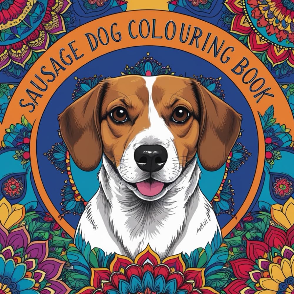 Sausage Dog Colouring Book: Dachshund Book for Dog Lovers, 40 Colouring Pages in Mandala Style, gift for Kids & Adults