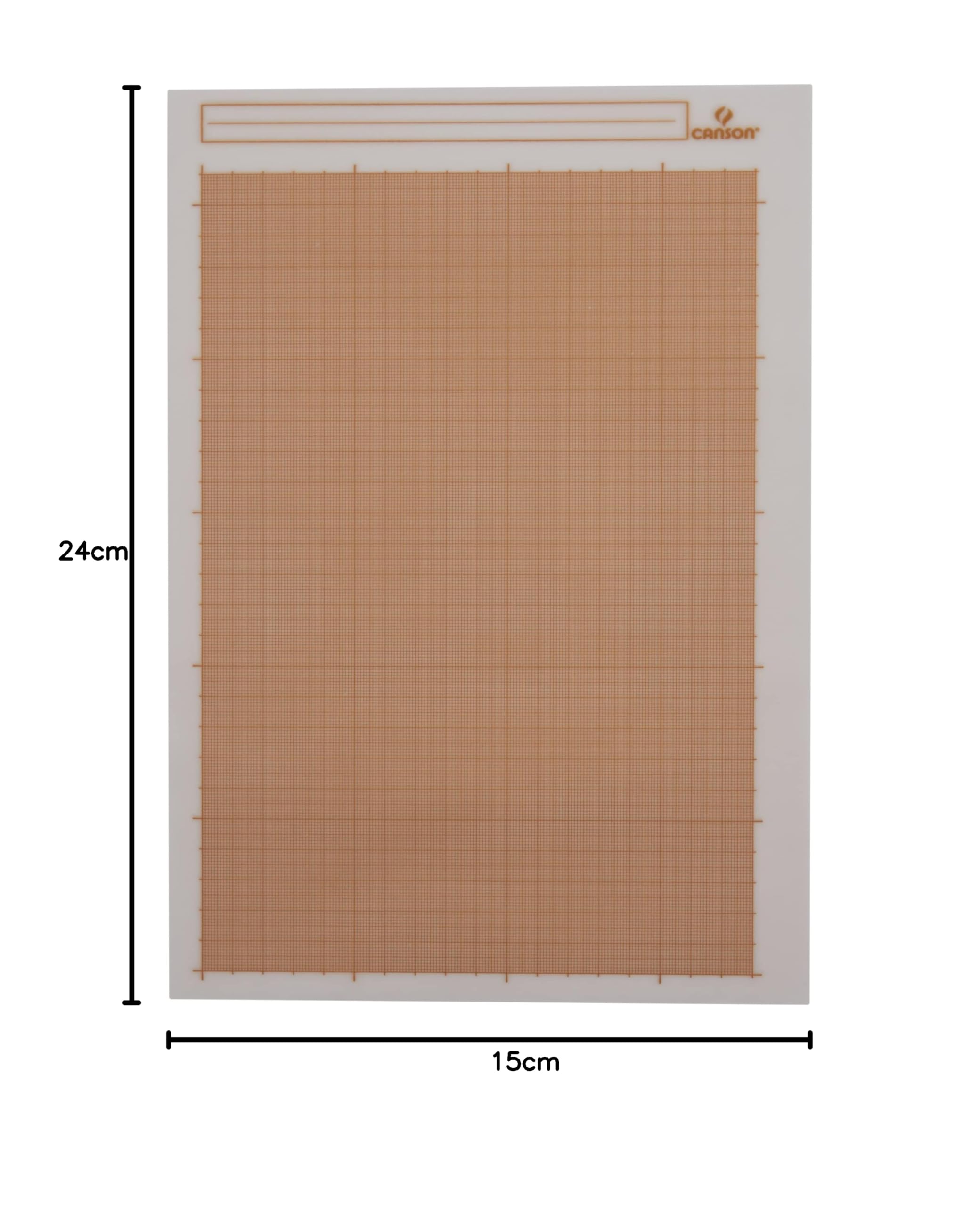 CANSON Papier Calque Millimétré Bistre A4 70g/m² Pochette 12 Feuilles