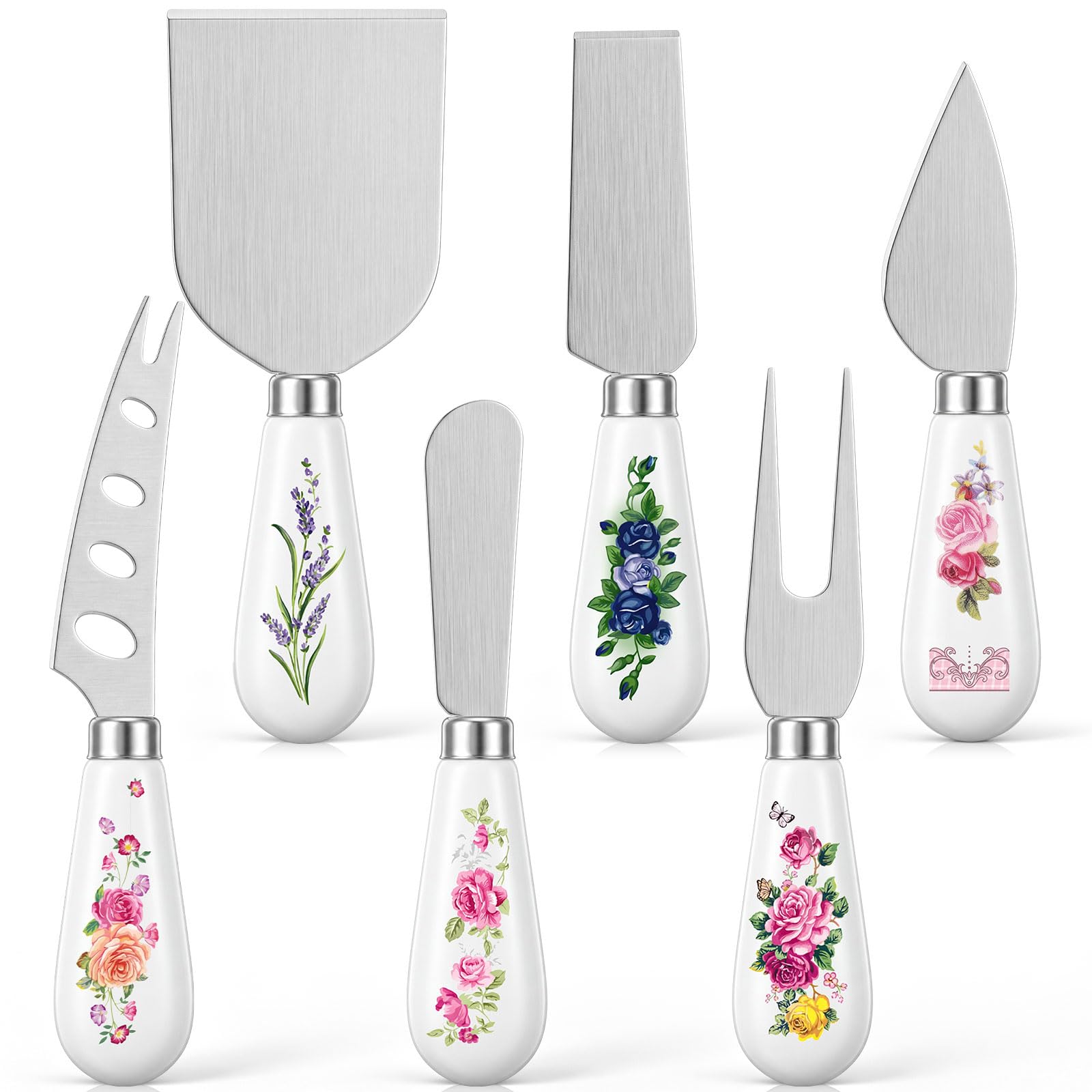 Boho Butter Knife Set - 6 Pack Cheese Spreader -8