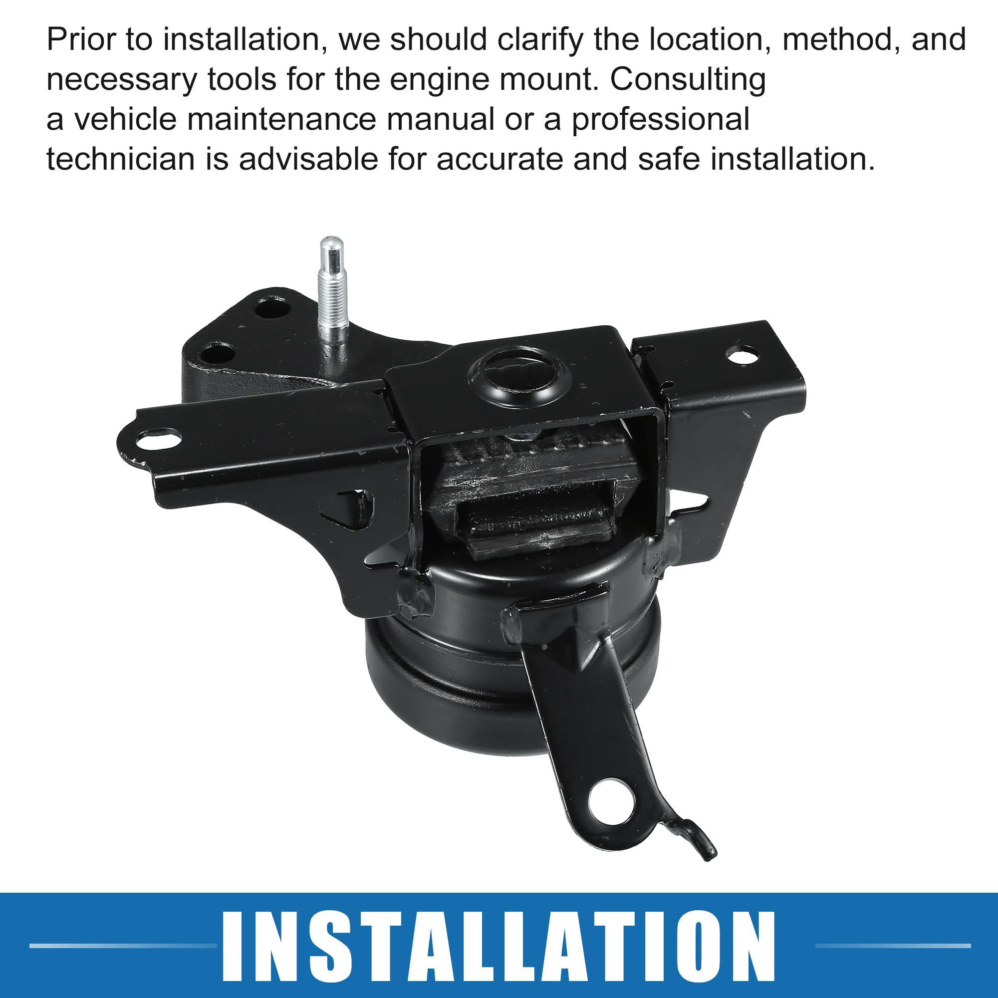 A ABSOPRO Supporto motore No.123050M060 anteriore destro al supporto del cambio per Toyota Vios 2008-2013 per Toyota Yaris 2008-2013 in ferro