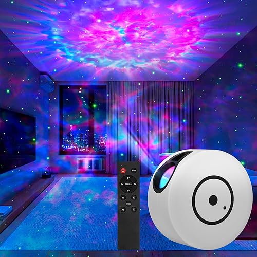 Star Projector, Galaxy Projector for Bedroom, Night Light for Kids Adults, Bedroom, Home Theater, Living Room Decor - Round
