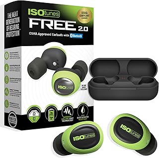 Free 2.0 Bluetooth Hearing Protection Earbuds - 25 dB NRR...