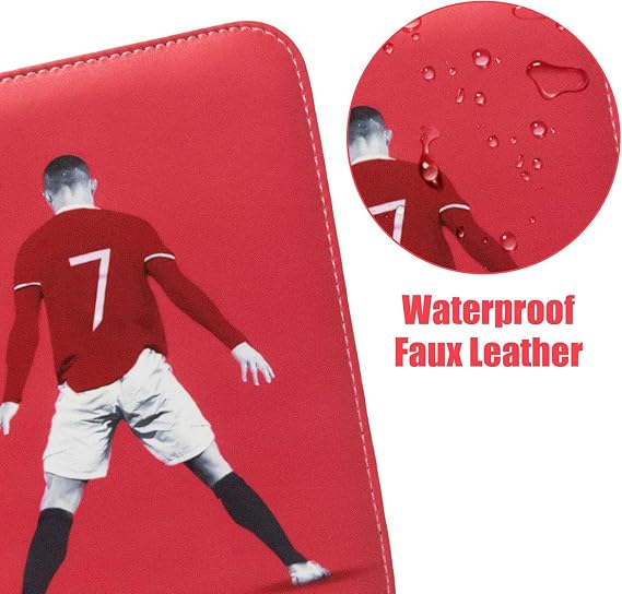 XTAIQD Trading Card Album for Football, Card Binder Folder 4 Pocket 50 Pages 400 Cards Capacity, Trading Card albums,waterproof PU Leather Card Binder,It is the Gift for Boys Girls (red)