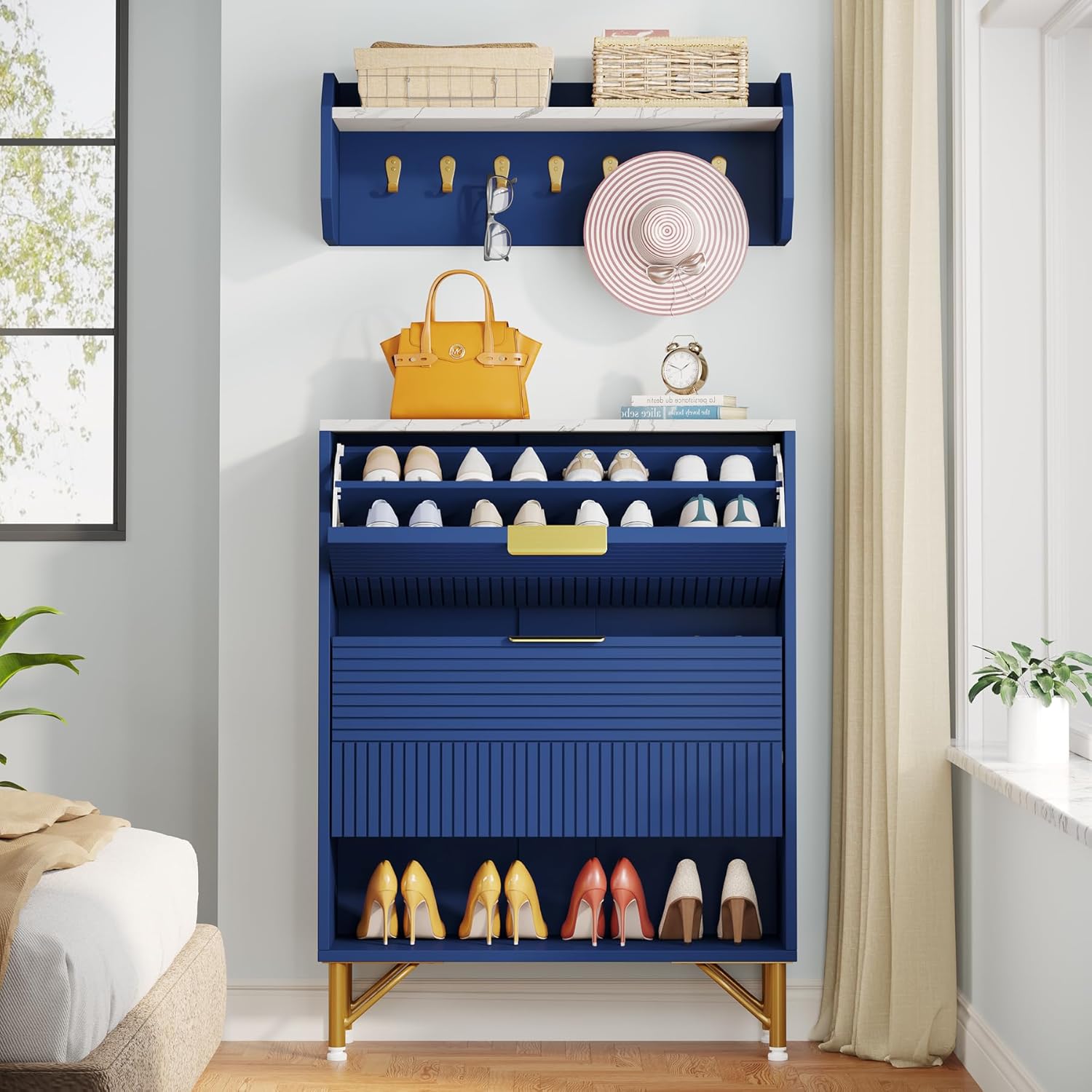 Tribesigns Shoe Storage for Entryway 20 Pairs Slim