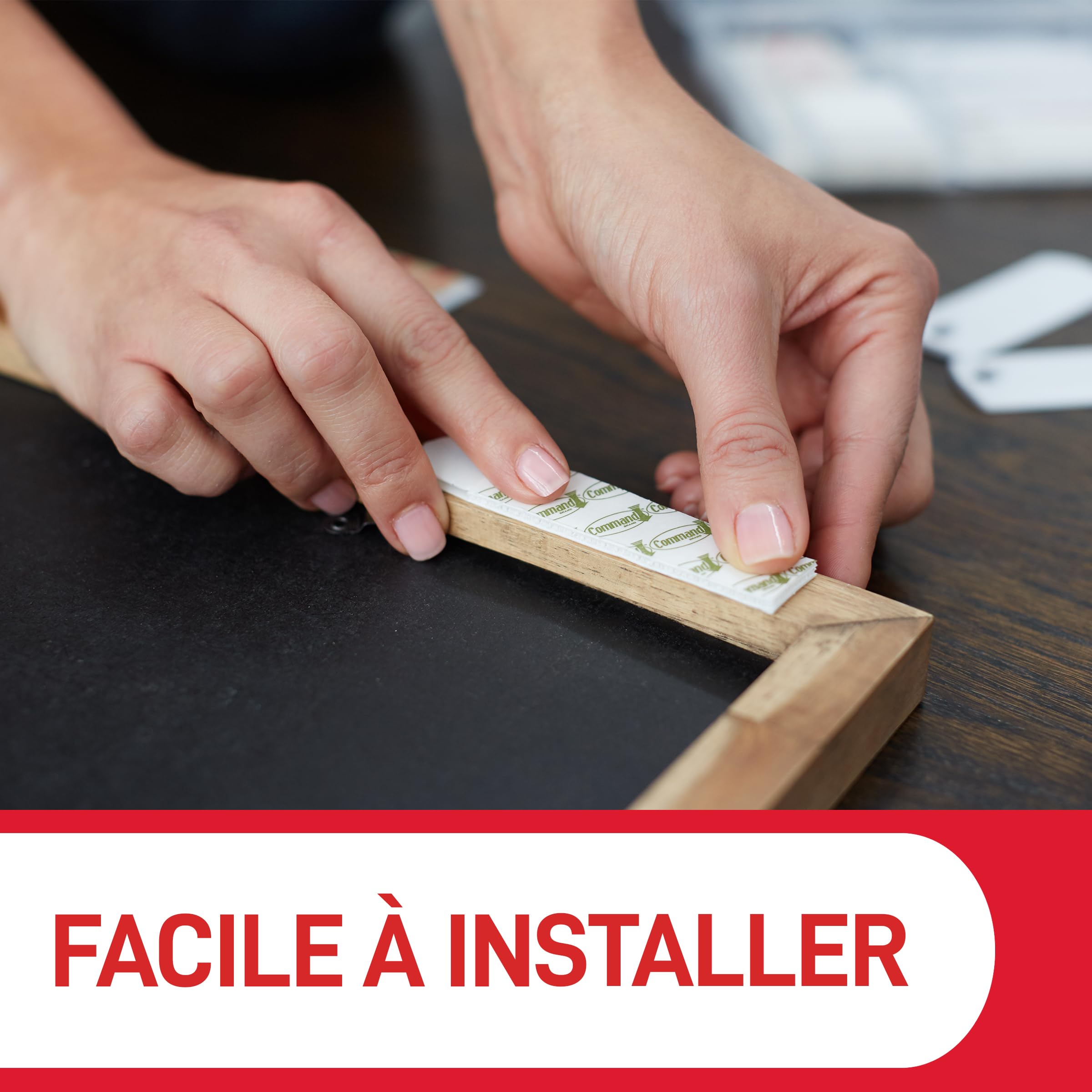 Command Languettes Accroches Tableaux Très Grandes 10 Paires Blanc 9 kg Sans Outils Fixation sans Dommages