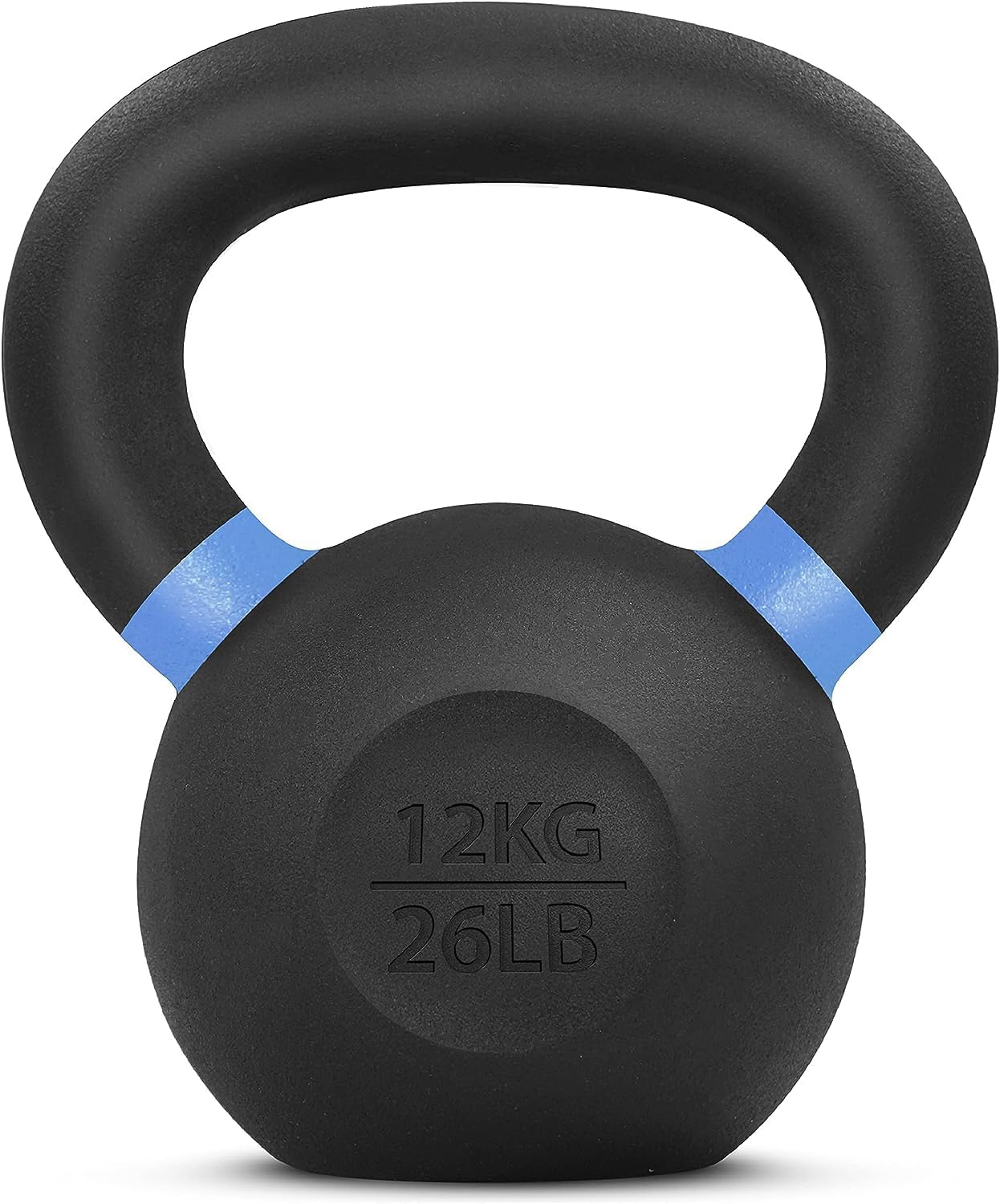 Powder Coated Kettlebell, Cast Iron Core Kettlebells with Non-Slip Handle & Flat Bottom for Conditioning, Heavy Duty for Strength Training, 9lb to 71lb - Single & Pair
