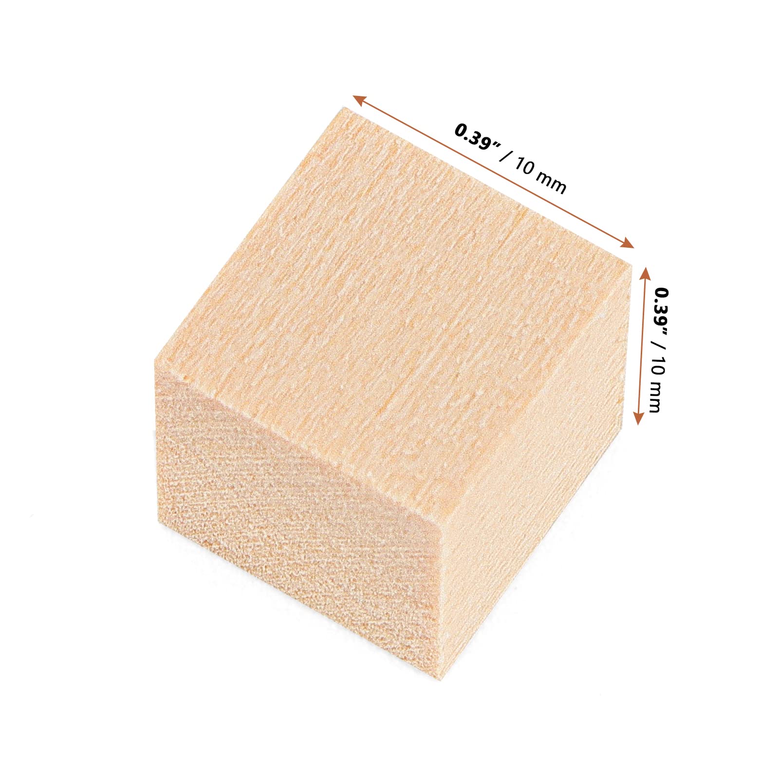 LEXININ Małe drewniane kostki, 500 szt., 1 x 1 x 1 cm, mini naturalne niedokończone klocki drewniane, puste kwadratowe kostki drewniane do rzemiosła, bloków alfabetu, tworzenia puzzli i projektów DIY