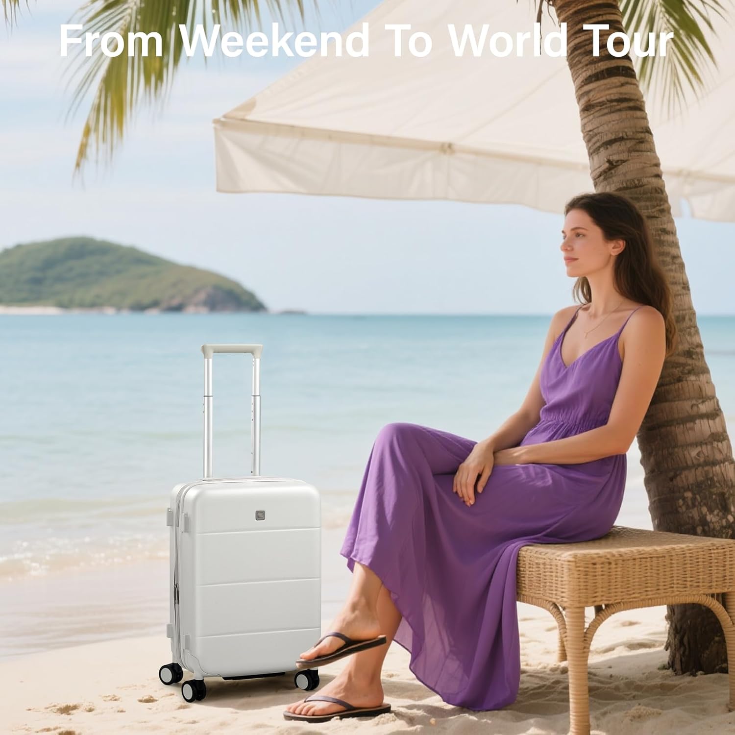 Hanke Expandable 26 Inch Luggage with Spinner Wheels, Hardside Large Suitcase, All-PC Hard Shell Travel Luggage, TSA Lock, Lightweight Durable Checked-Medium (Blackish Green, 93L) - Image 9