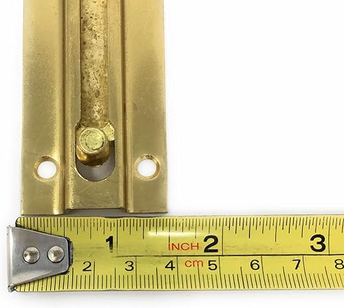 Miniatura 3 de Perno de barril de latón con protector de cadena y tornillos 1670 - Perno de barril de latón con Cadena de Guardia