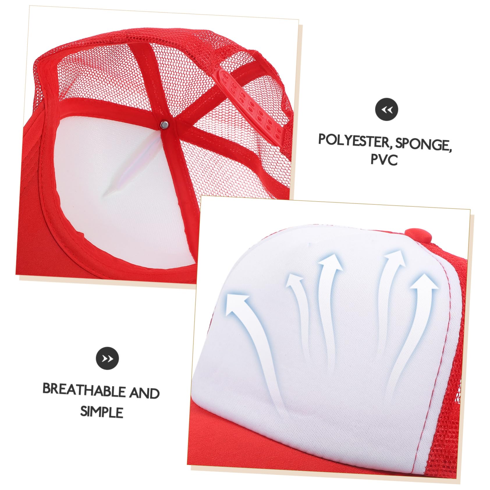 10pezzi Cappellini da Baseball in Rete per Sublimazione Vuoti per Stampa Trasferimento Termico Cappellini Fai da Te Personalizzabili Leggeri e Traspiranti per attività all Aperto