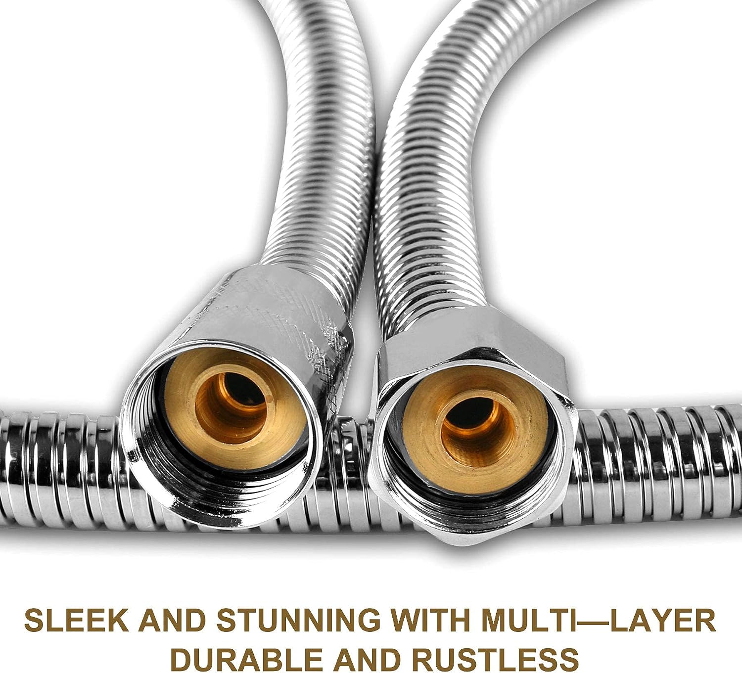 Shower Hose Replacement, 59IN Shower Hose Extension, Durable Connector Shower Pipe, Kink-Free Stainless Steel Shower Hose Extender, Flexible Pet Shower Hose Head, Shower-Head Hose Extension (59)