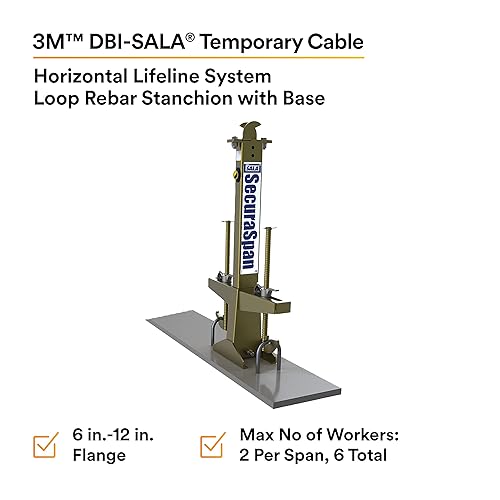 Miniatura 2 de 3M DBI-SALA SecuraSpan 7400045 Componente horizontal, puntal con base de barra de refuerzo/soporte intermedio, se adapta a 1/2"-4-1/2" DIA,