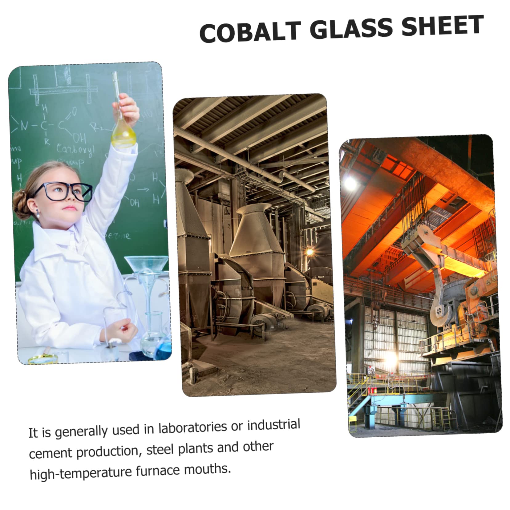 BELLIFFY 1pc Sheet Blue Glass Labs Experiment Chemistry Experiment Device Square Microscope Slip Science Microscope Slides Square Tool Blue Correction Lighting Gel Cobalt Blue