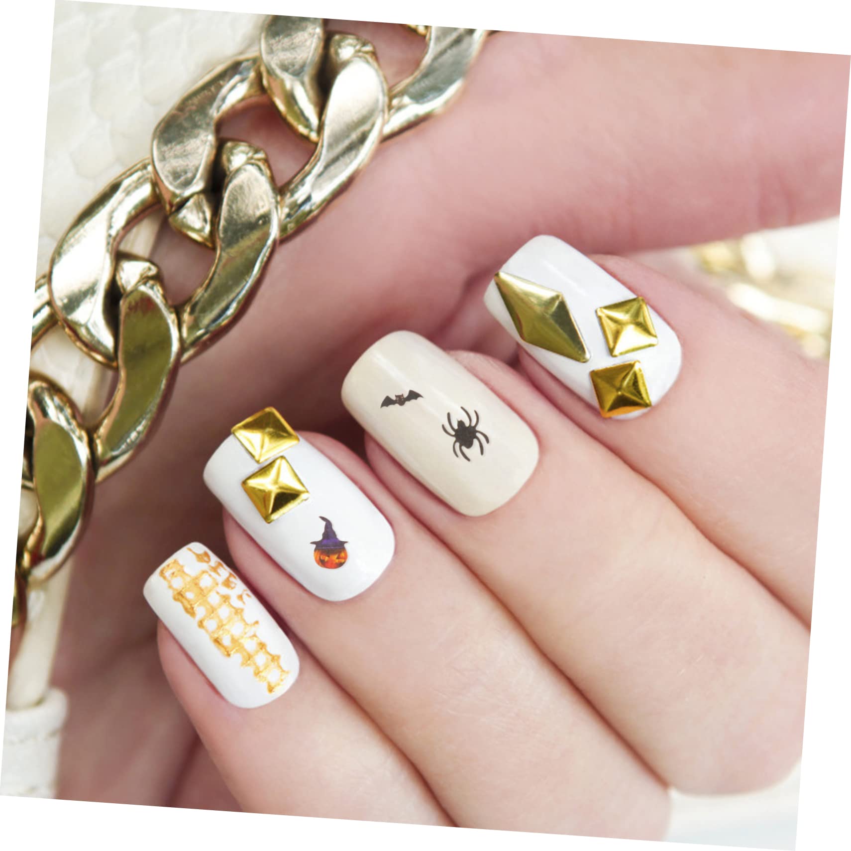 Didiseaon 5 Set Adesivi Per Unghie Di Halloween Accessori Scaglie Di Nail Art Di Halloween Adesivi Per Unghie Delle Streghe Decalcomanie Per Unghie Per Manicure Polpa Di Legno 6 Scatole * 5