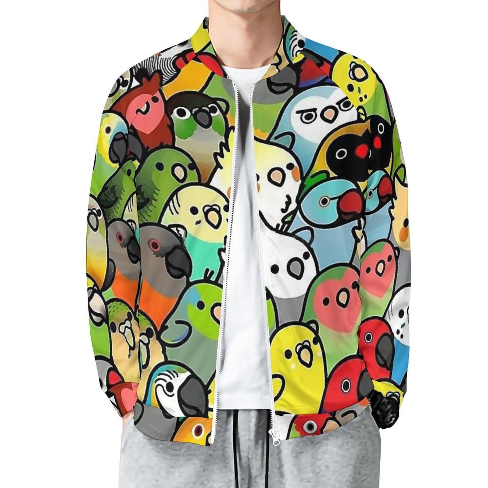 Amazon.co.jp: ジャケット メンズ 長袖 カラフル オウム