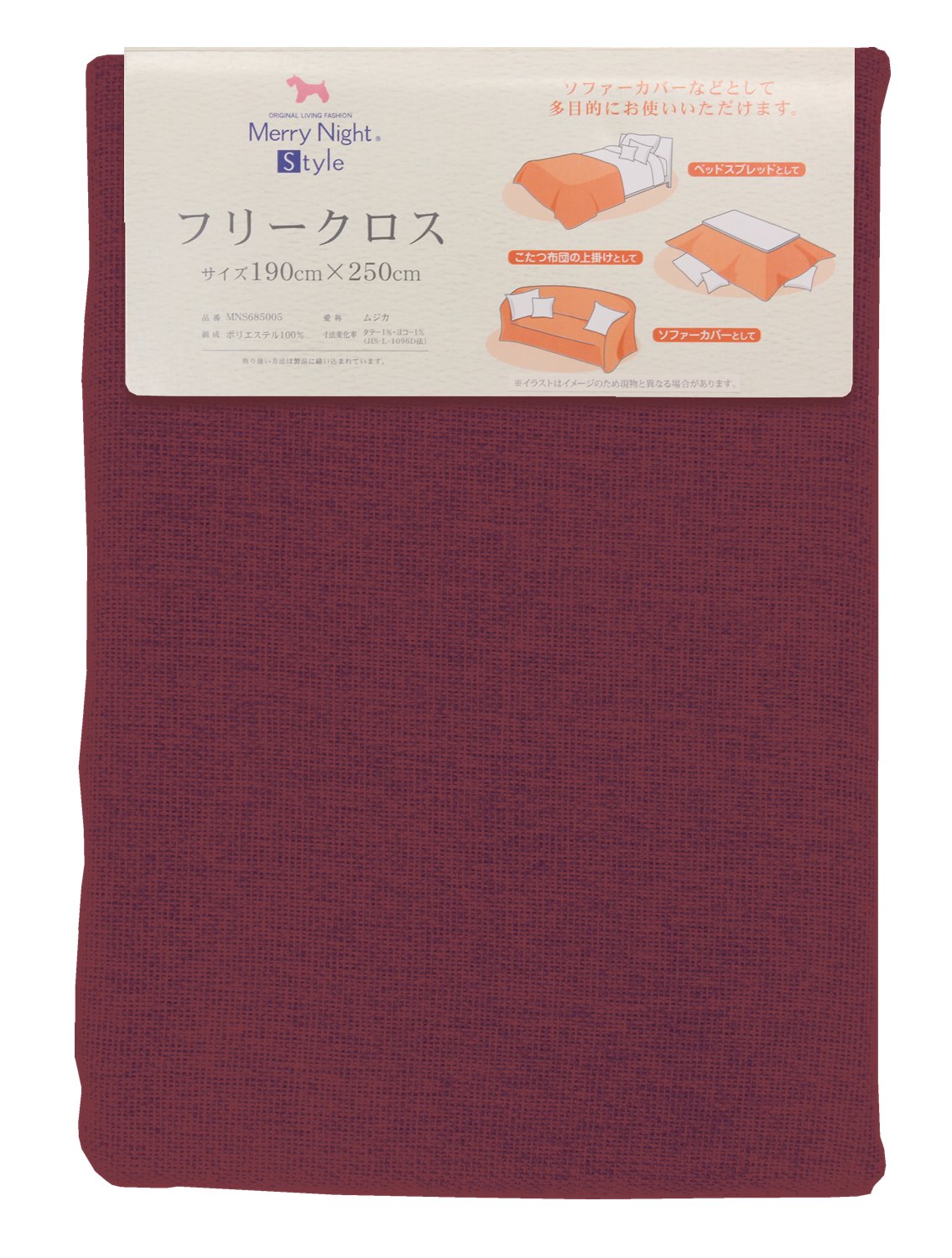 【特価商品】メリーナイト フリークロス 「ムジカ」 190×250cm レッド Amazon.co.jp: メリーナイト フリークロス 「ムジカ」 190×250cm