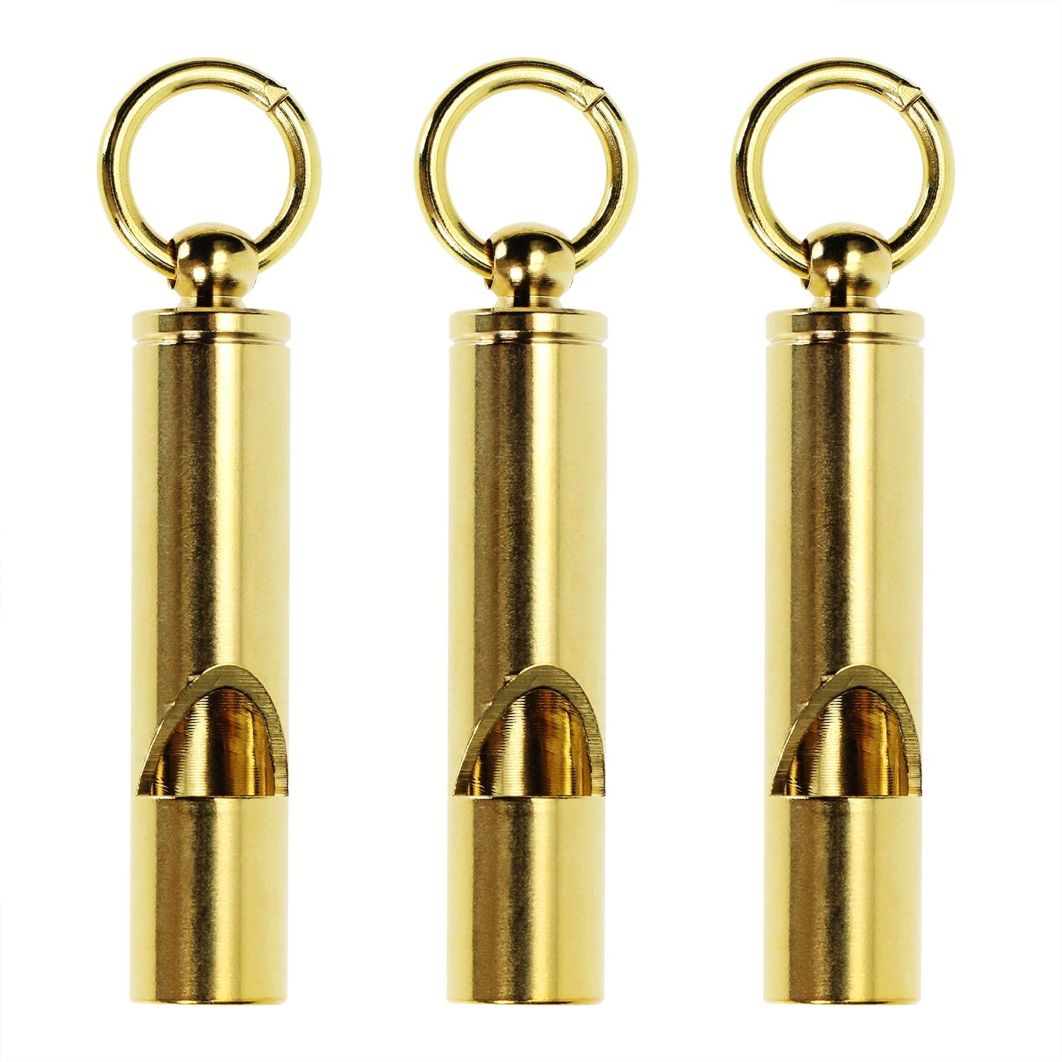 PPhtony Lot De 3 Sifflets En Laiton Durable Et Extra Fort