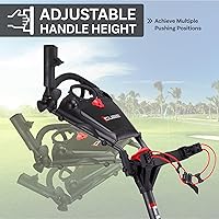 Vista 2 de CUBE CART Carrito de Golf de Empuje de 3 Ruedas Carrito de Golf Plegable Ultracompacto de Dos Pasos, Marco Ligero de 14.5 libras, Mango Ajustable
