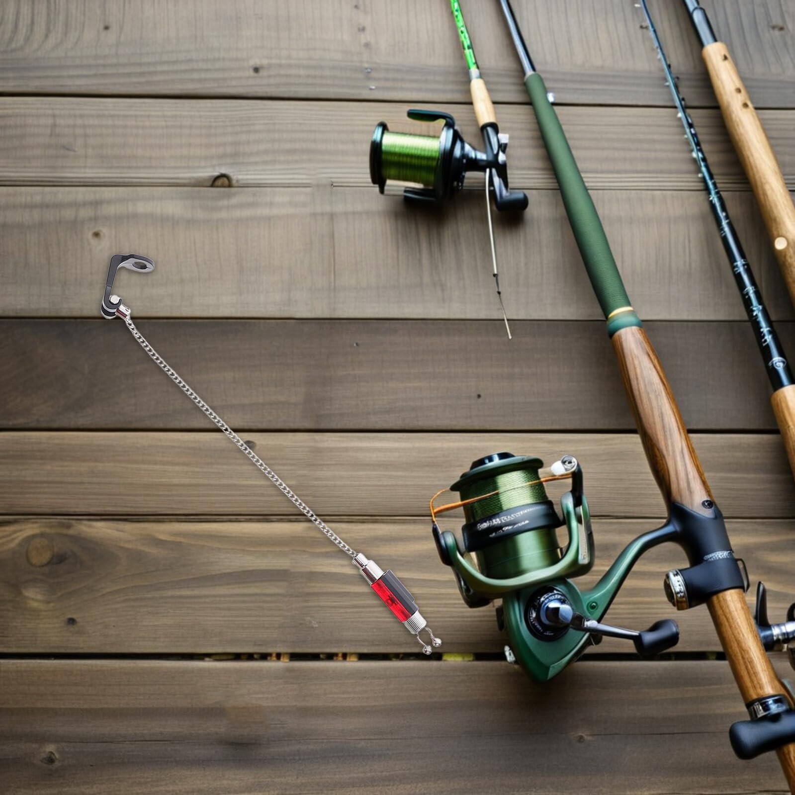 4 Pezzi Indicatori Allarme Pesca Senza Luce con Clip Swingers Tensionatori per Canna da Pesca Accessori Resistenti e Silenziosi per Pescatori da Fiume e Outdoor