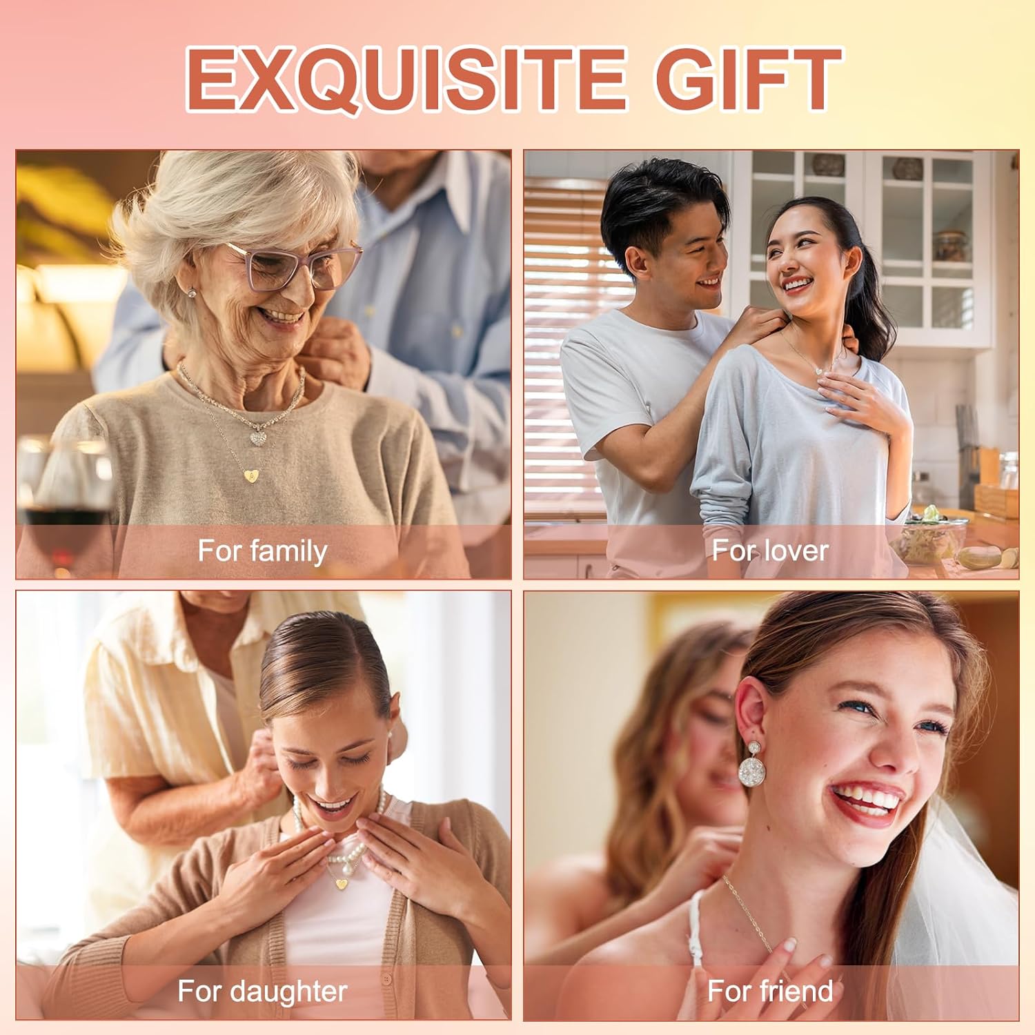 PATIKIL Initial Heart Necklace for Women, 18K Gold Plated Stainless Steel Chain Dainty Personalized Name Letter Pendant Necklaces for Woman Jewelry Gifts - Image 6