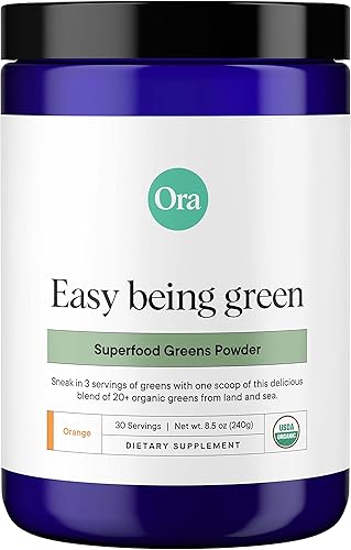 Miniatura 1 de Ora Organic Greens Powder - Bebida vegana sin gluten, orgánica súper verduras para energía y desintoxicación | Antioxidantes y hierbas adaptogénicas
