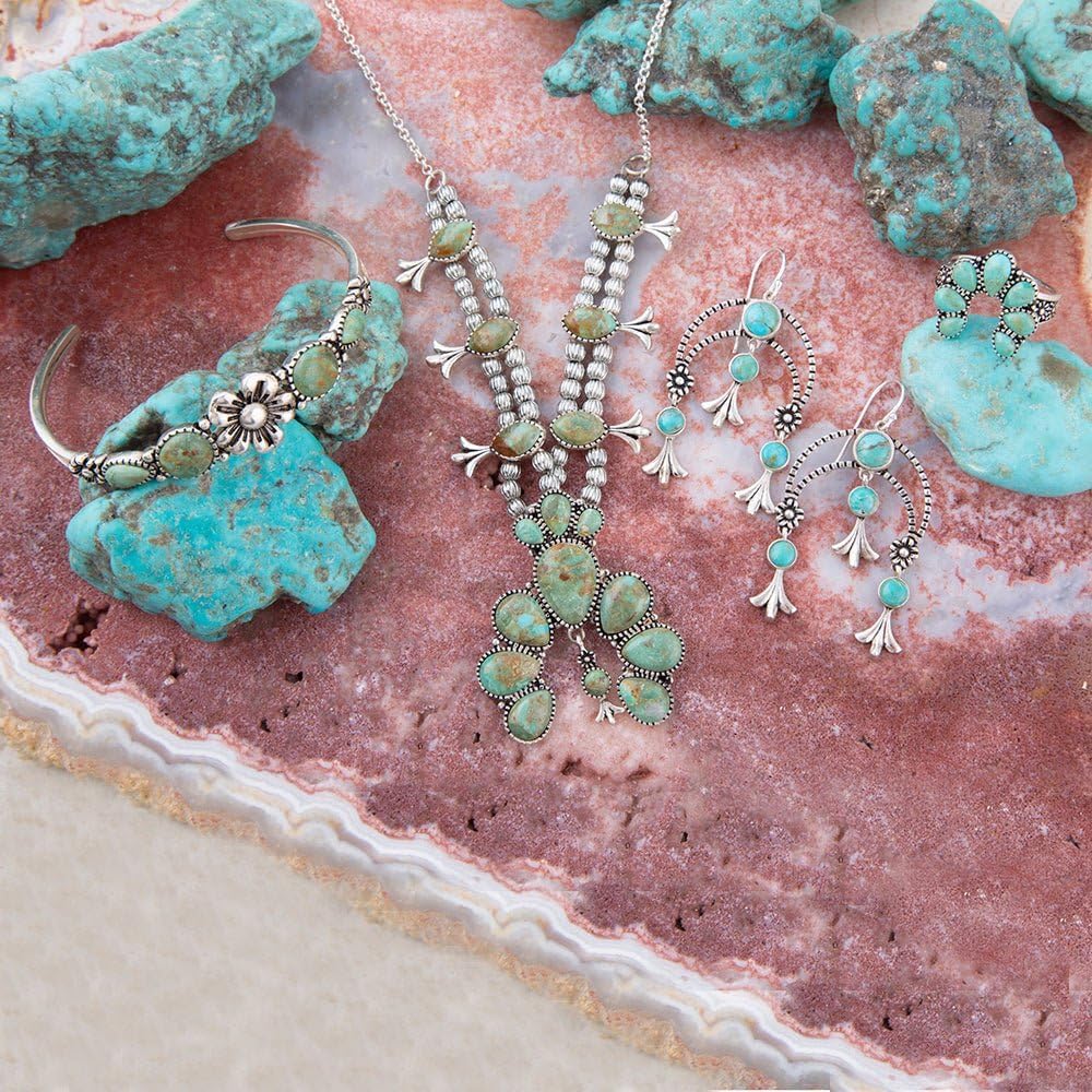 Barse Jewelry Floral Blue Turquoise and Sterling Silver Ring