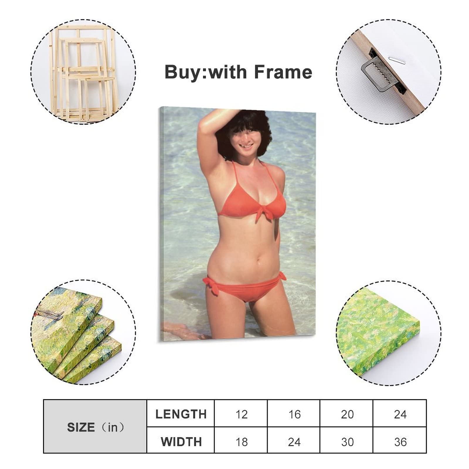 Amazon.co.jp: 河合奈保子水着セクシー写真 ポスター絵画 アートパネル