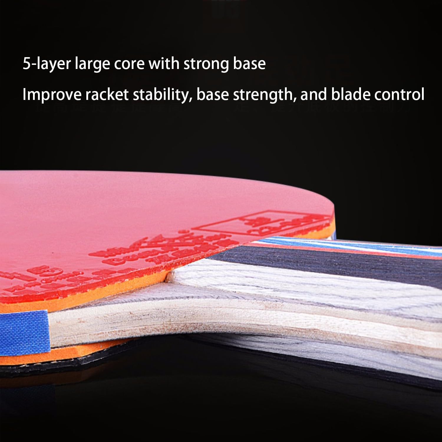 ping Pong Paddle The 5-Star Double Racket Set Includes 1*Long-Handled Racket and 1*Short-Handled Racket.