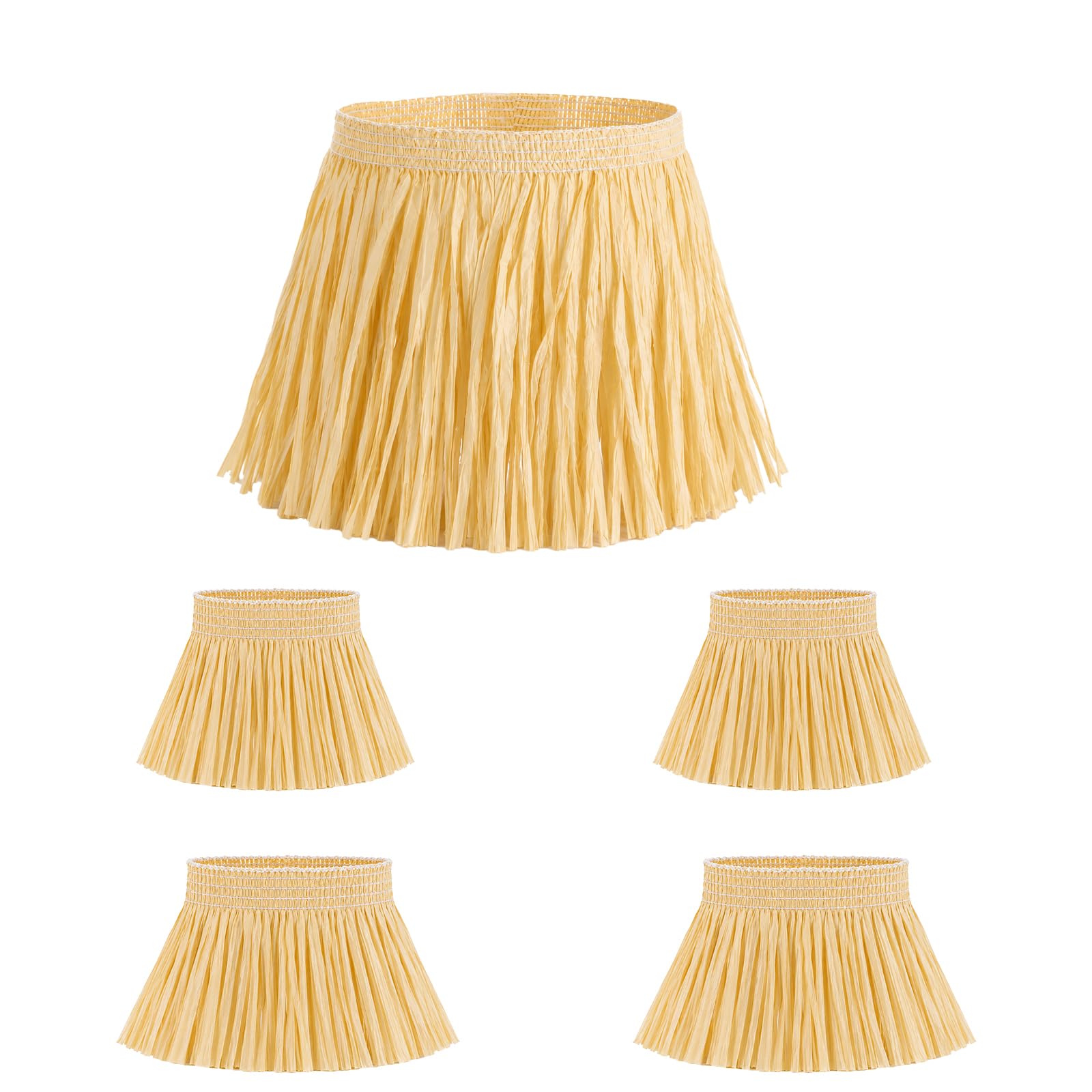 5Pcs Scarecrow Costume Include Raffia Scarecrow Straw Kit and Hat