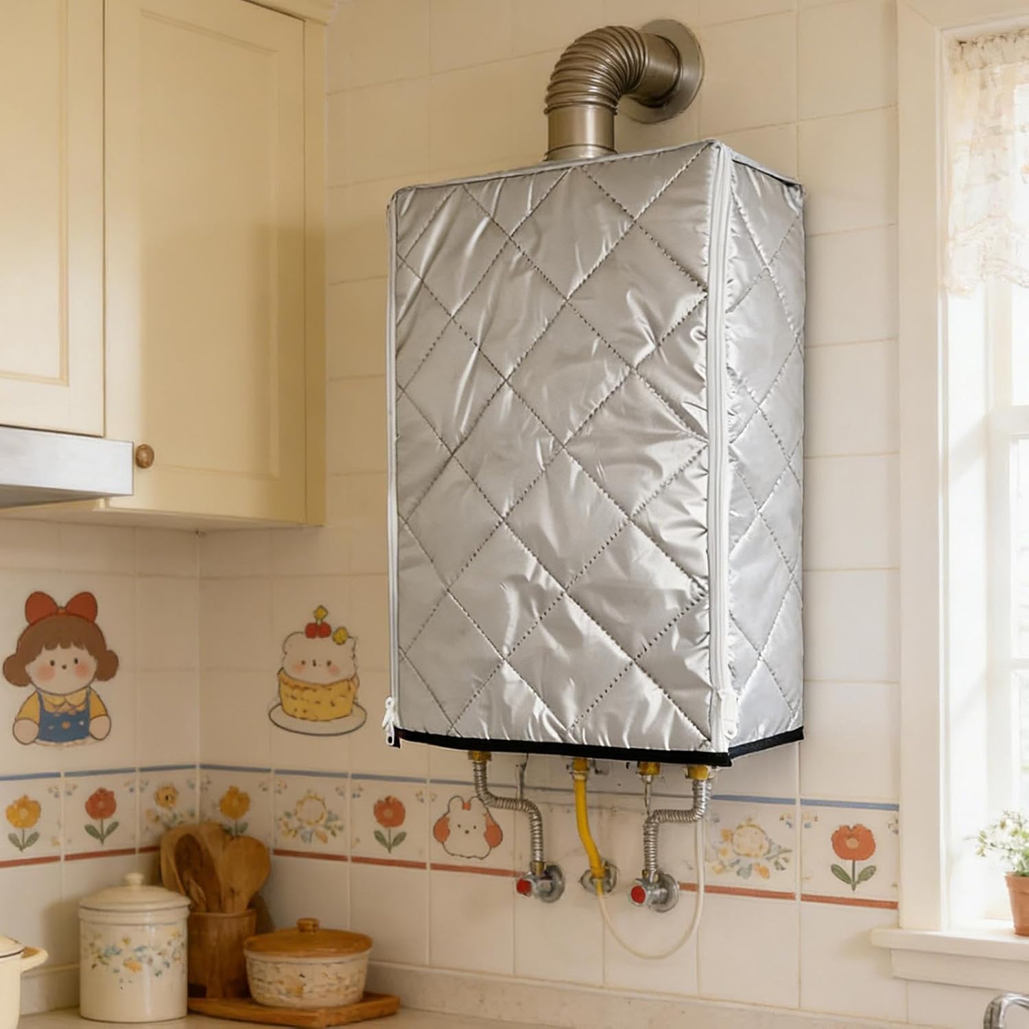 Water Heater Cover - Protective Kitchen Appliance Protector | Patio Heater Cover | for Cold Weather Winter Rain Snow Sand Garden Outside