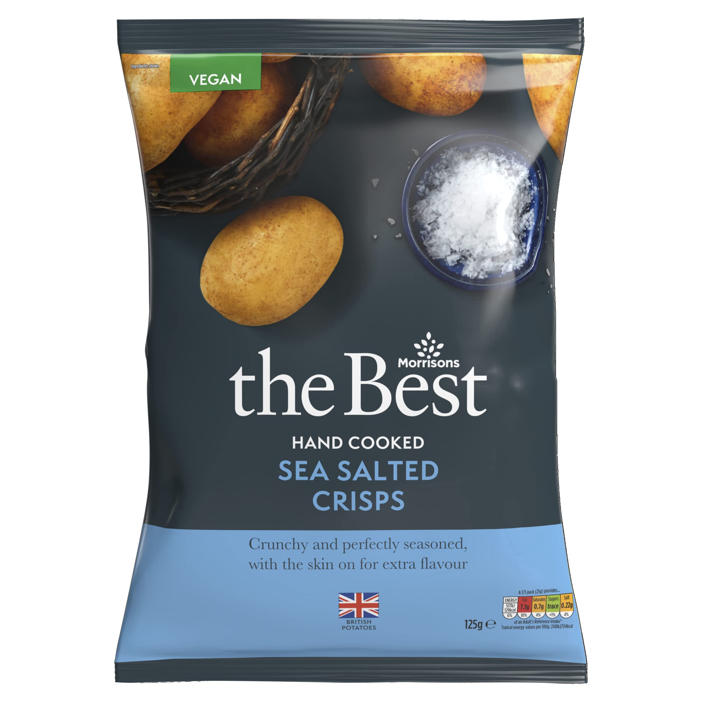 Hand Cooked Sea Salted Crisps 125g