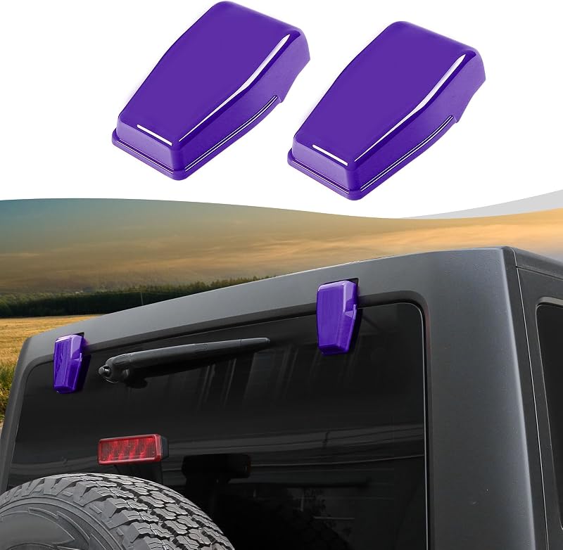 Moldura Decorativa da Dobradiça do Vidro Traseiro SQQP para Jeep Wrangler JK JKU 2007 a 2018 – Roxa