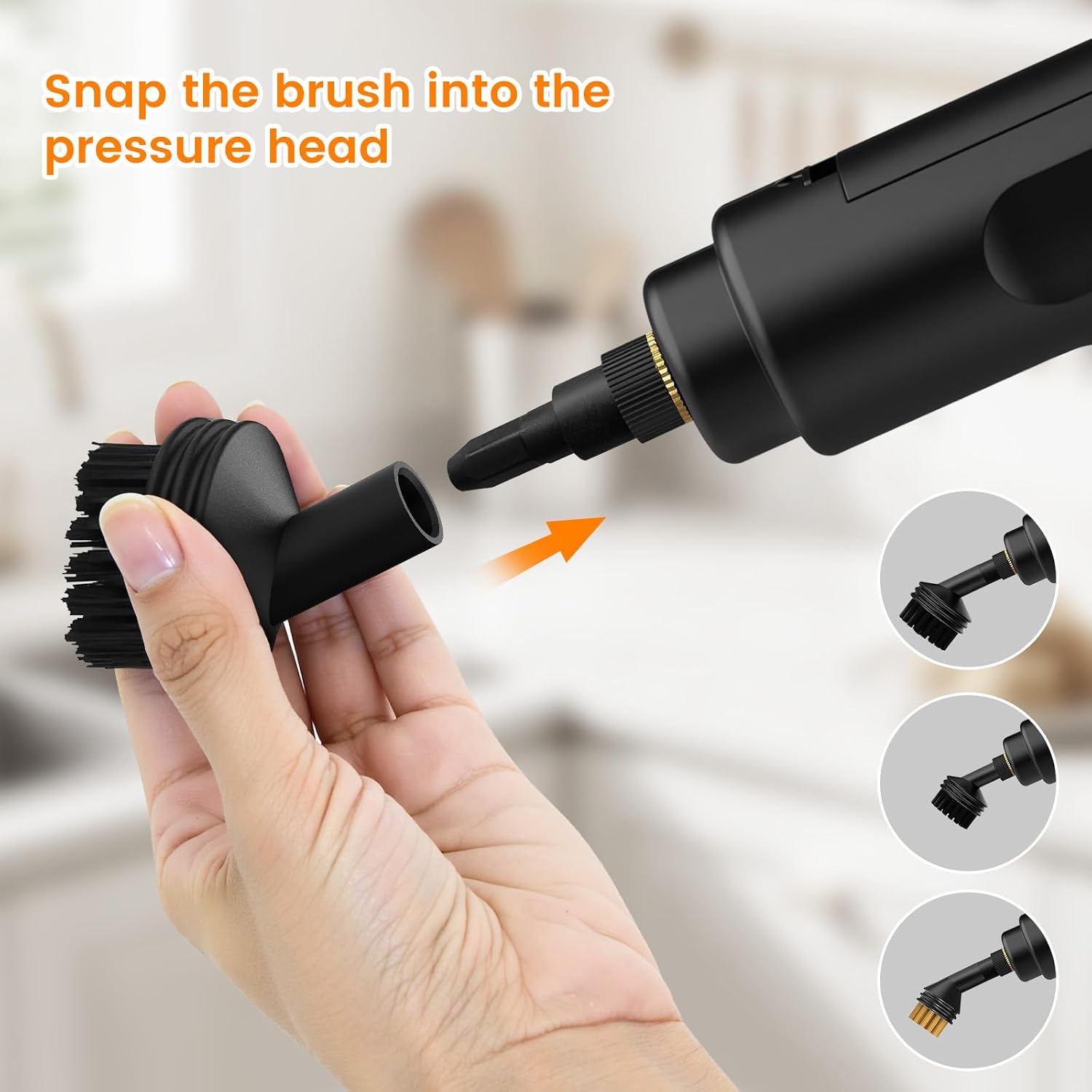 6-Pack Steam Cleaner Brush Attachments with Storage Case