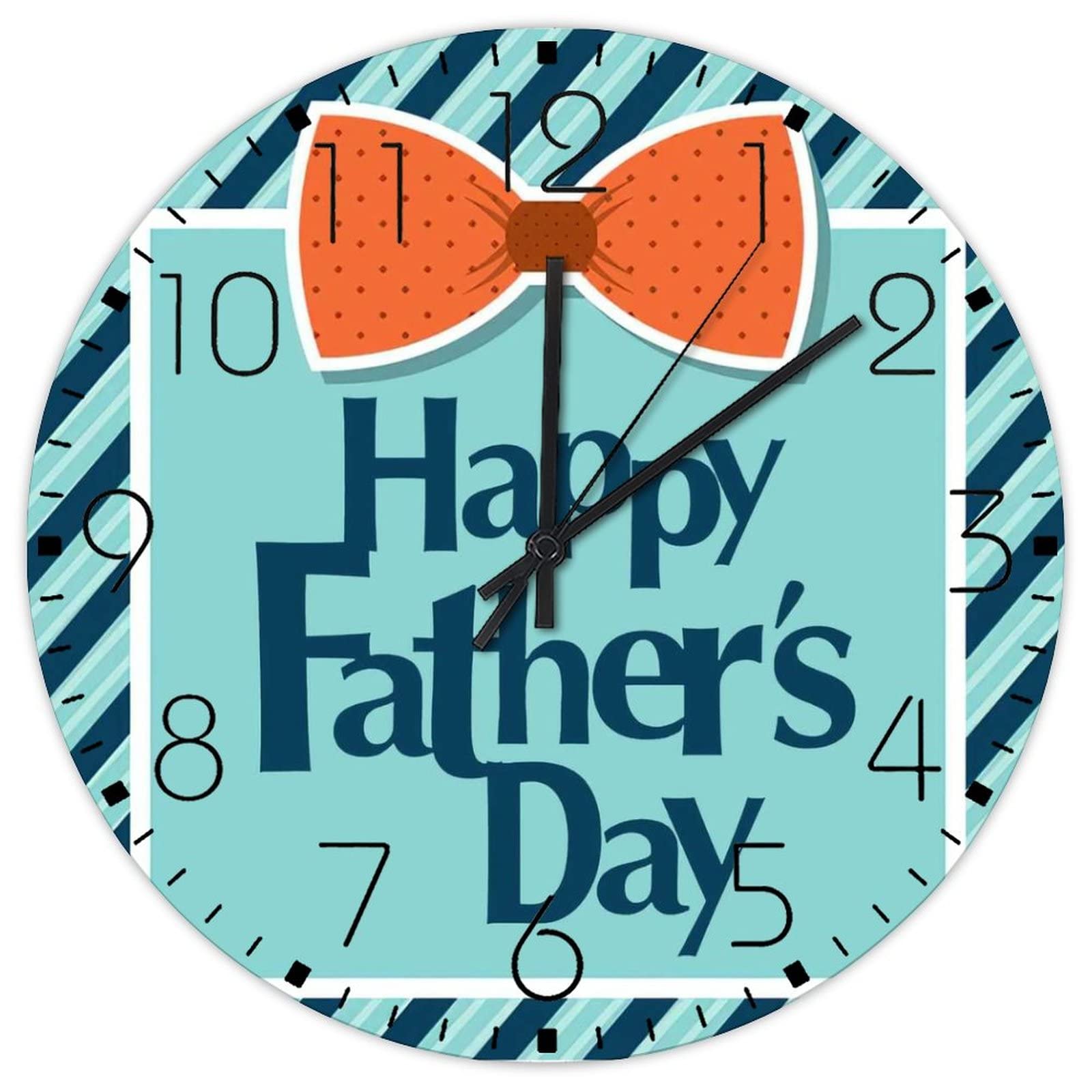 Horloge murale silencieuse Happy Father's Day cadeau déco intérieur