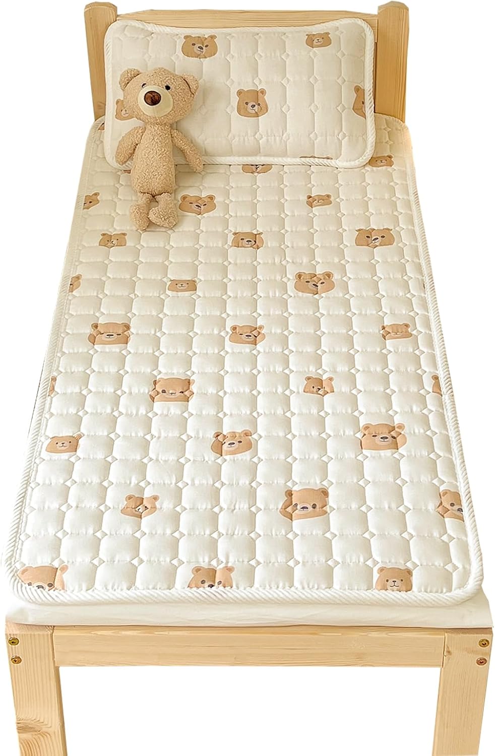 Baby Crib Mattress Cover Protector, Toddler Mattress 100% Cotton Mini Baby Mattress Protector Cushion,Toddler Mattress Topper。Cot Mattress Pad, Crib Cushion Bed Sheets