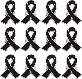 12 Pcs Funeral Ribbons Memorial Ribbon Black Awareness Ribbon Funeral Pins Memorial Service for Mourning Remembrance Day Funeral Event