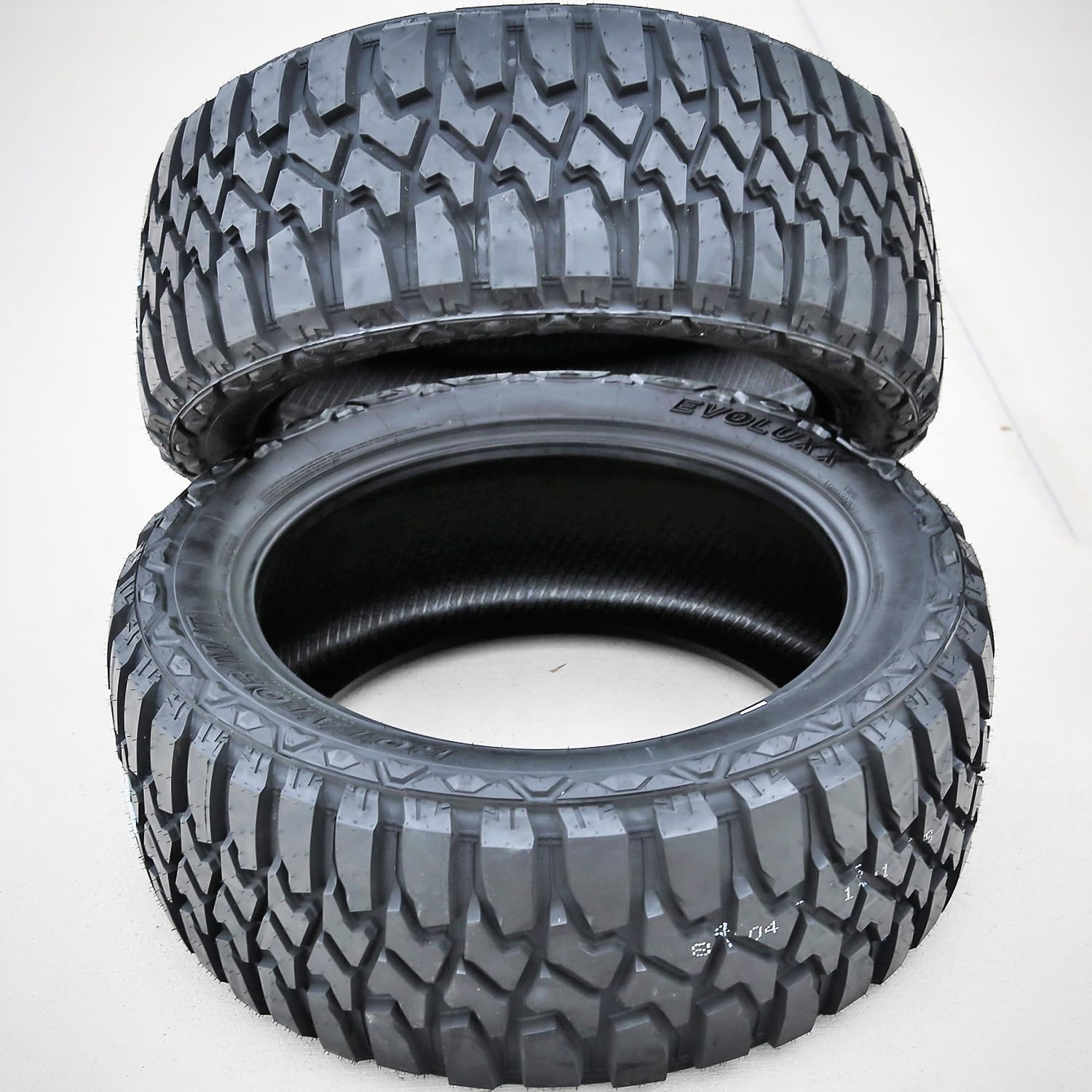 Evoluxx Rotator M/T Mud Off-Road Light Truck Radial Tire-35X12.50R22LT 35X12.50X22 35X12.50-22 121Q Load Range F LRF 12-Ply BSW Black Side Wall