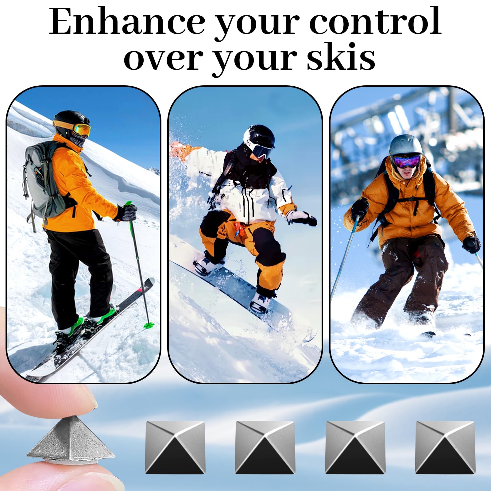 18 Pièces Pad Snowboard Antidérapant, Coussinet de Snowboard, Stomp Pad Autocollante, Offre Une Adhérence Supplémentaire Lors du Ski pour Hommes et Femmes