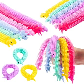 SSKHE Pack of 6 Dinosaur Stretchy String Stretchy Strings Sensory Fidget Toy for Adults with Autism and