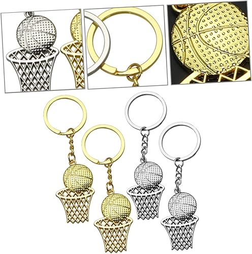 Miniatura 9 de Toddmomy Llavero de baloncesto con colgante de mochila de fútbol, llavero de acero, llavero de metal, llavero de fútbol, colgante de bola, llavero