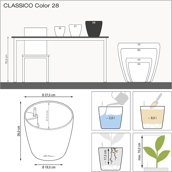LECHUZA CLASSICO Color 28 schiefergrau 13204 - 4