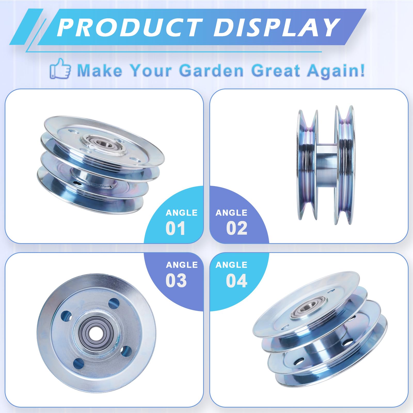 AM133924 - Polea tensora de correa de transmisión de doble cubierta sustituye a AM127594 AM125668 compatible con LT170 LX255 LX266 LX277 LX280 LX289 GX255 GX325 GX335 GX345 GX355, con 1211 .9