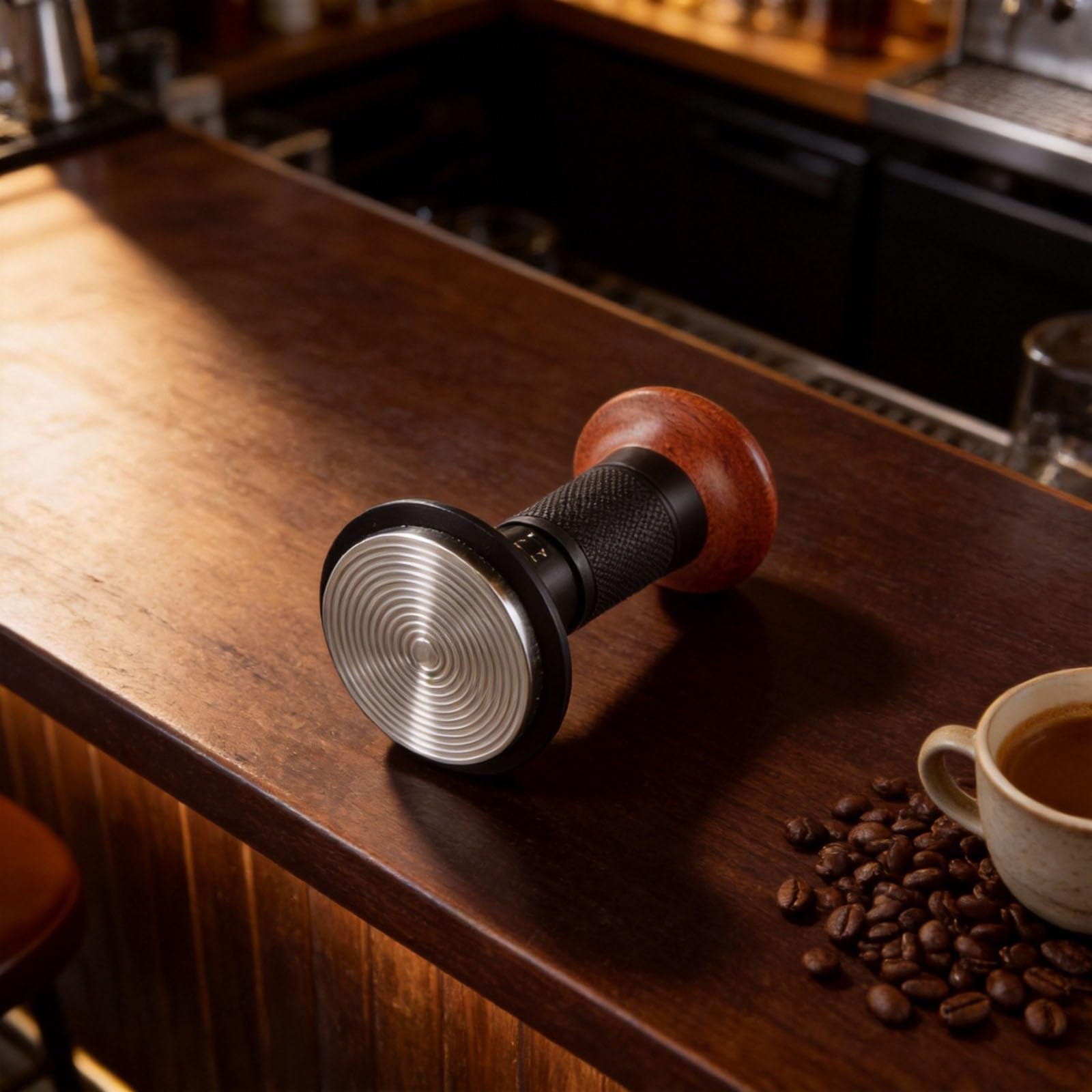 Tamper espresso 53 mm, fondo ondulato per barista per espresso (53 mm)