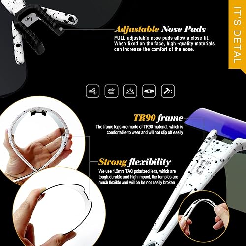 Miniatura 4 de AVV Gafas de sol polarizadas para ciclismo, deportes, protección UV400, pesca, conducción, correr, béisbol, para hombres y mujeres