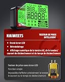 KAIWEETS Localisateur de Disjoncteurs avec Écran LCD 2,2", Testeur de Prise avec Test RCD, Détection de Tension NCV et Lampe Torche LED pour Électriciens et Particuliers - 5