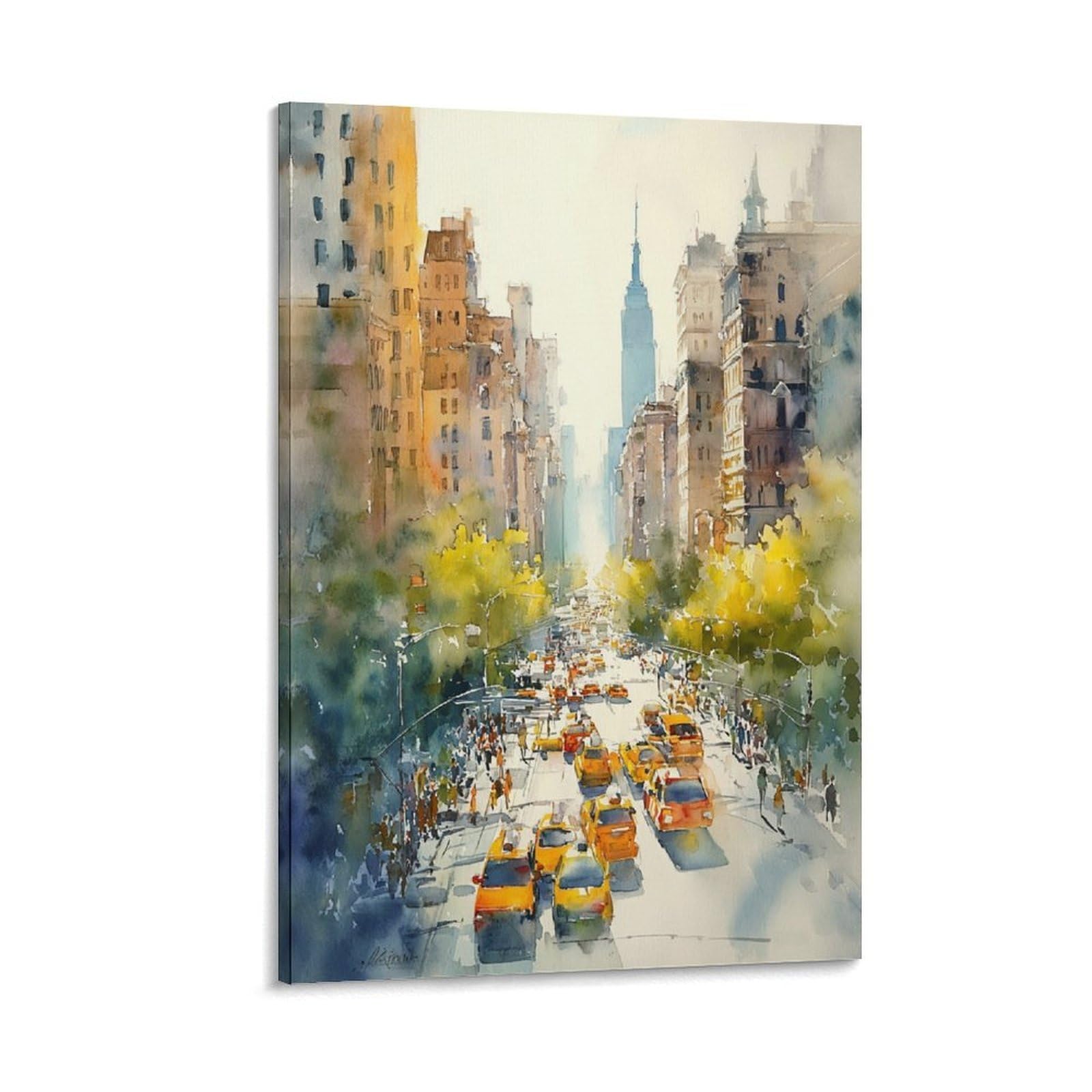 LCYNNH Pennsylvania Watercolor 24x36inch(60x90cm) Vintage Travel Poster Watercolor Canvas Art