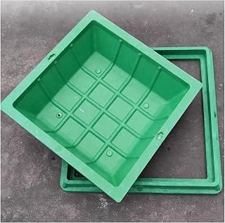 Plastic Manhole C over,Recessed Sep tic Tank Cov er with Frame,Recessed Driveway Se ptic Ta nk Lid,for Yard, Driveway, Pavement.Invisible Manhole,(B100*50CM/39.4 * 19.7IN)
