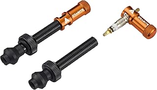 Granite Juicy Nipple Valve Cap and Presta Valve Stem Set, Bike Tire Caps Dust Covers with Presta Valve Adaptor (Orange)