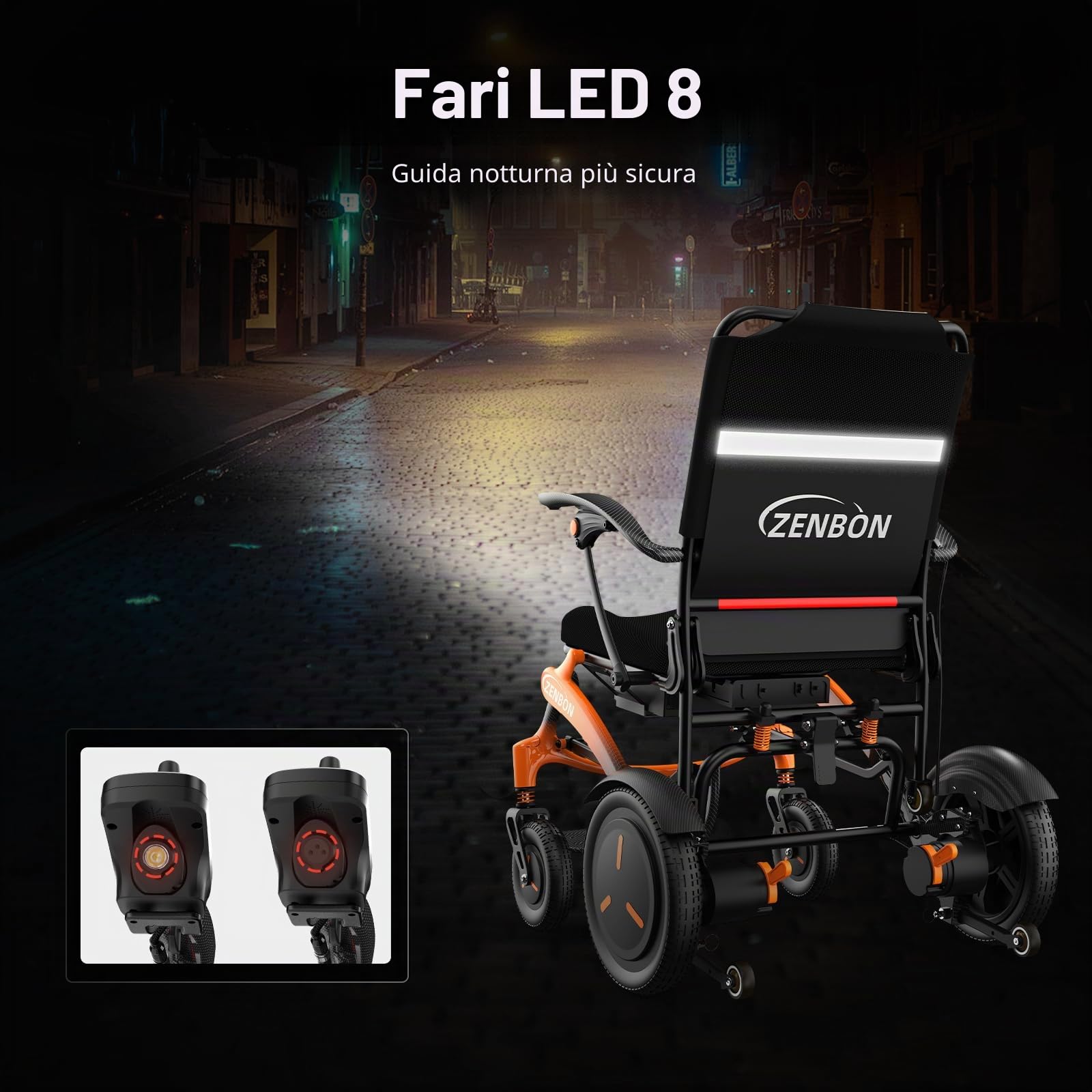 Carbon Sedia a Rotelle Elettrica Pieghevole Leggera: Carrozzina Elettrica per Anziani - Sedia a Rotelle Elettrica